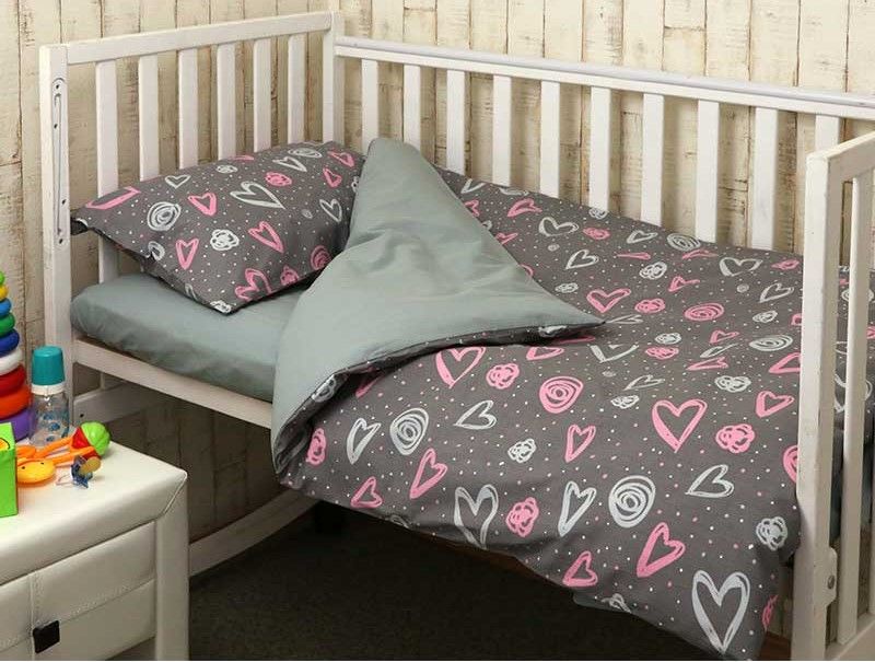 Сменный постельный комплект для малышей Серденько