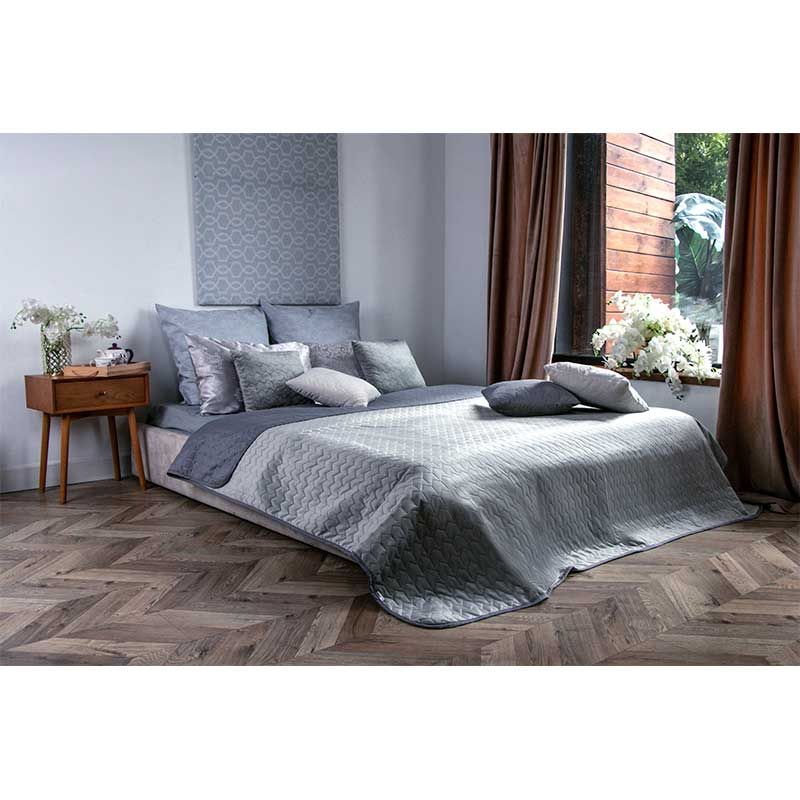 купити Двостороння декоративна подушка Velour Grey 40х40 в інтернет - магазині в Києві