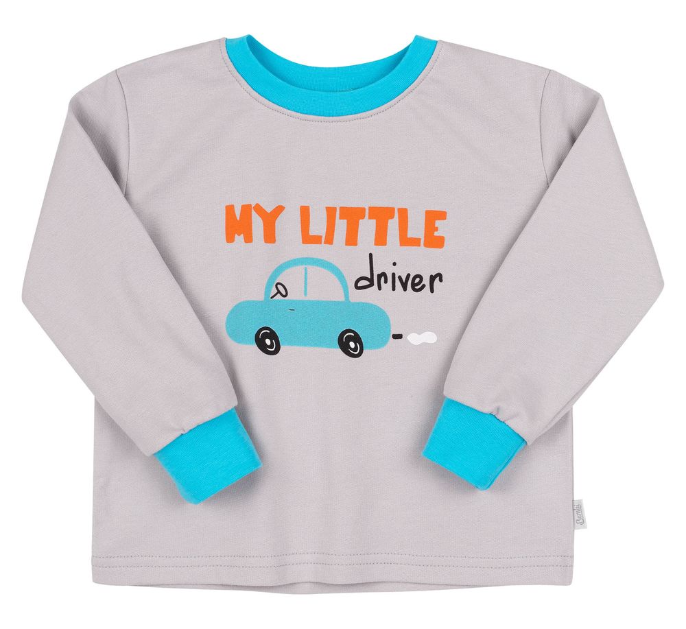 Теплая байковая пижама Автомобиль для малышей