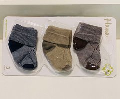 Шкарпетки для новонароджених ТАЧКИ 3 пари, Хлопчик, 0-3 місяці