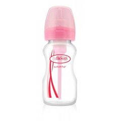 Детская бутылочка для кормления с широким горлышком, 270 мл, цвет розовый,1 шт. в упаковке, Розовый, 270 мл, С широким горлышком