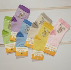 Шкарпетки Зайка для дівчинки, Разноцветный, Довжина стопи 10 см, Бавовна