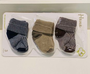 Носочки для новорожденных Ромбики 3 пары