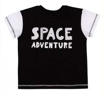 Дитяча футболка Космос для хлопчика чорна з білим супрем