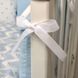 Постельное белье новорожденным с бортиками Зигзаг голубой, без балдахина