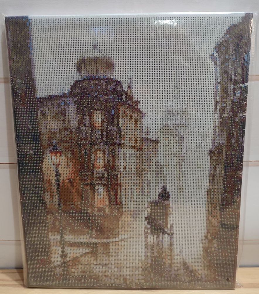 Картина стразами по номерам Старый город с подрамником размер 40х50 см